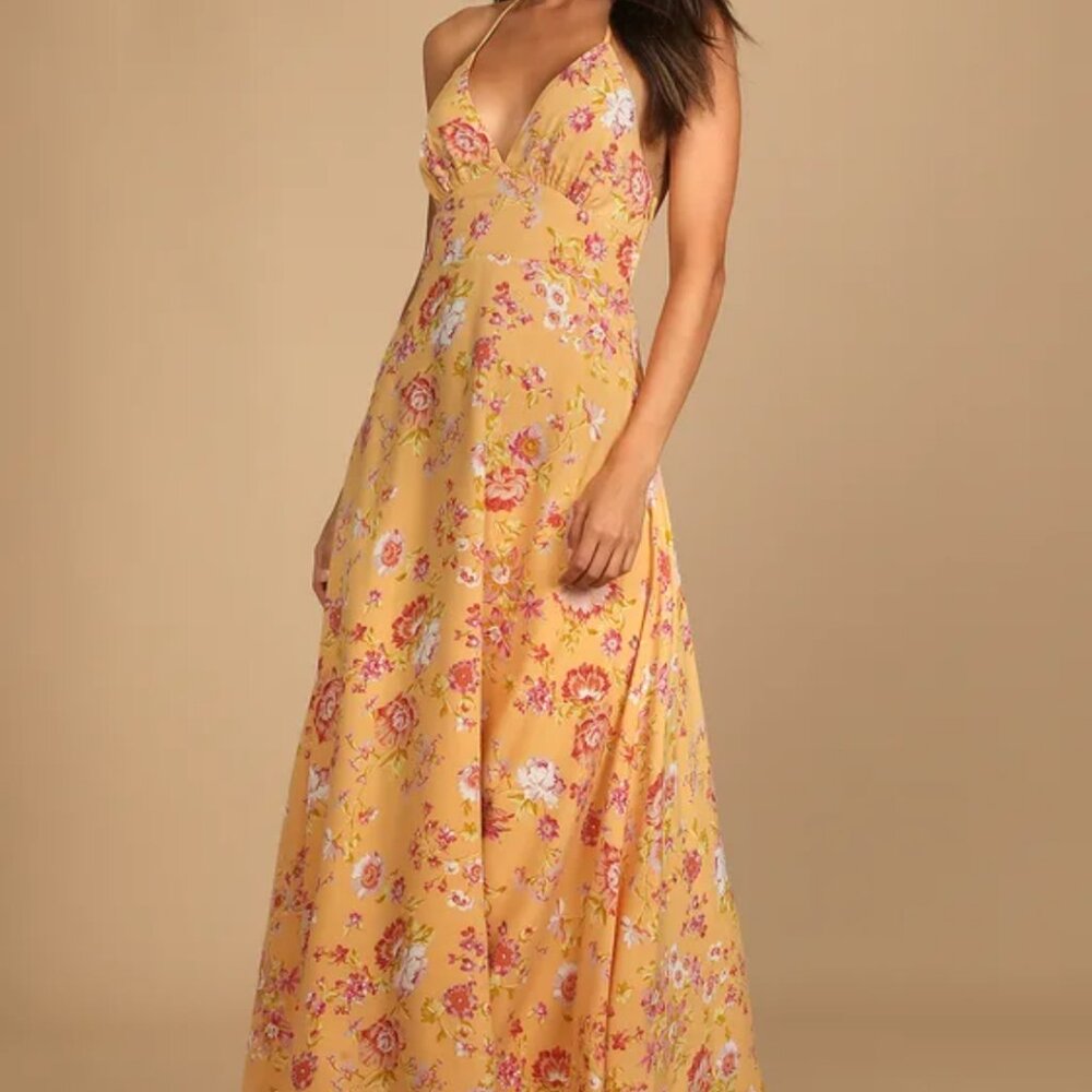 Yellow floral sundress